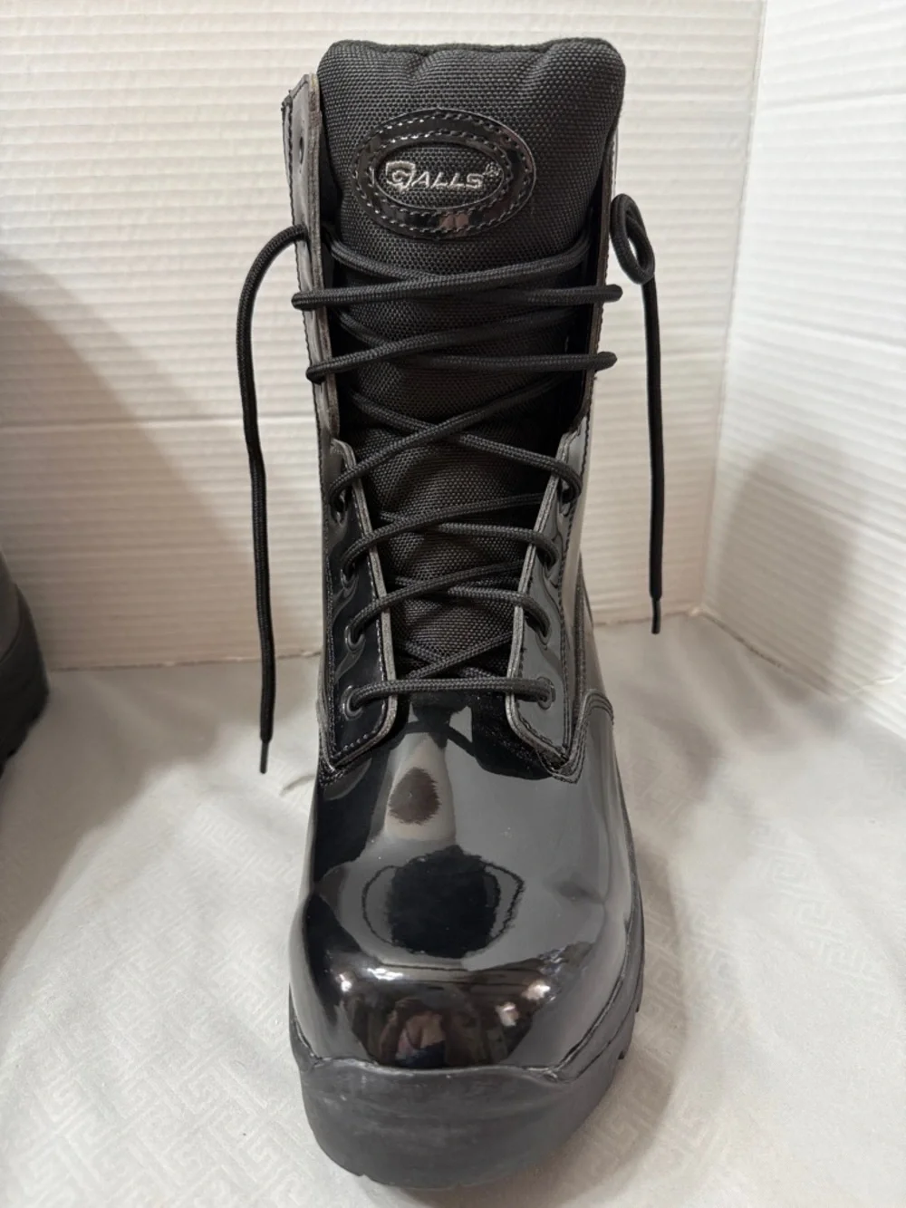 Galls Men’s Size 10.5W 8” High Gloss Lace-Up Duty Parade Boots Academy Ready New